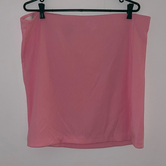 Pink Mini Skirt, Ribbed Material, H&M, Size XL - Picture 1 of 2